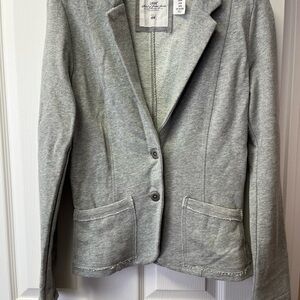 H&M Gray Tailored Blazer with Notched Lapels